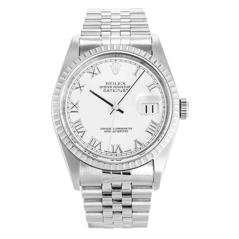 Rolex Datejust White 16220 Mens 36MM