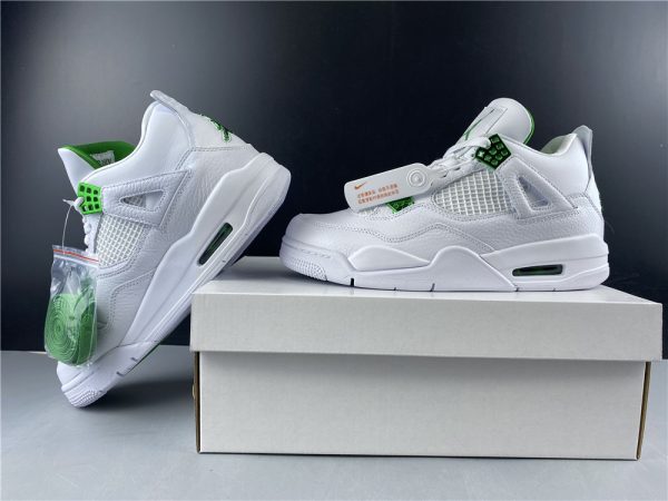 Air Jordan 4 Retro pure money white green