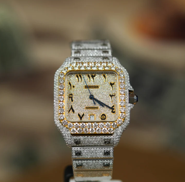 CARTIER SANTOS - AUTOMATIC 40MM - ARABIC ICED OUT