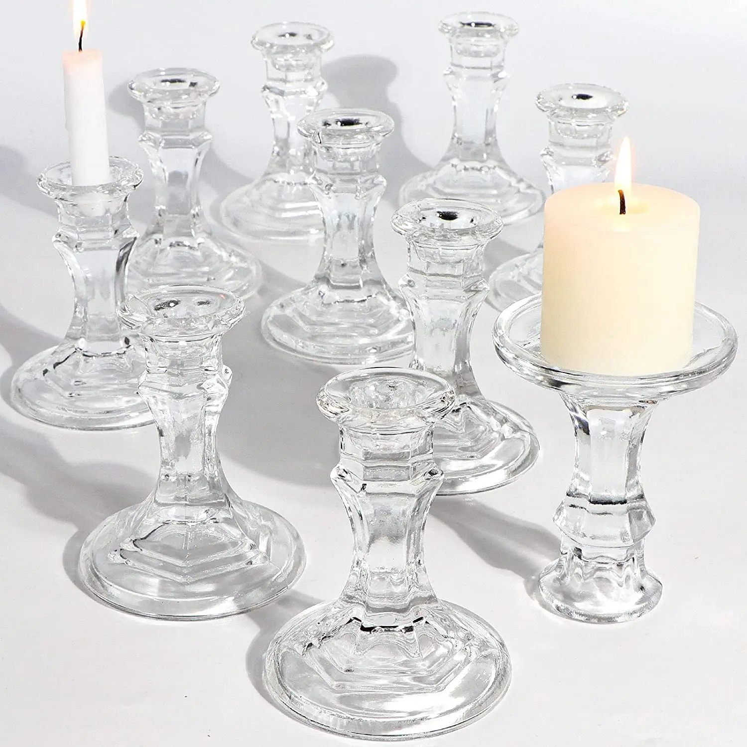 Glass Candle Holders（ Free shipping, delivered to your doorstep）