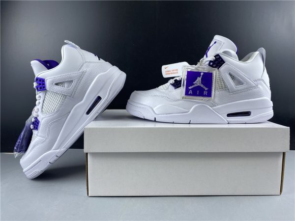 Air Jordan 4 Retro pure money white purple