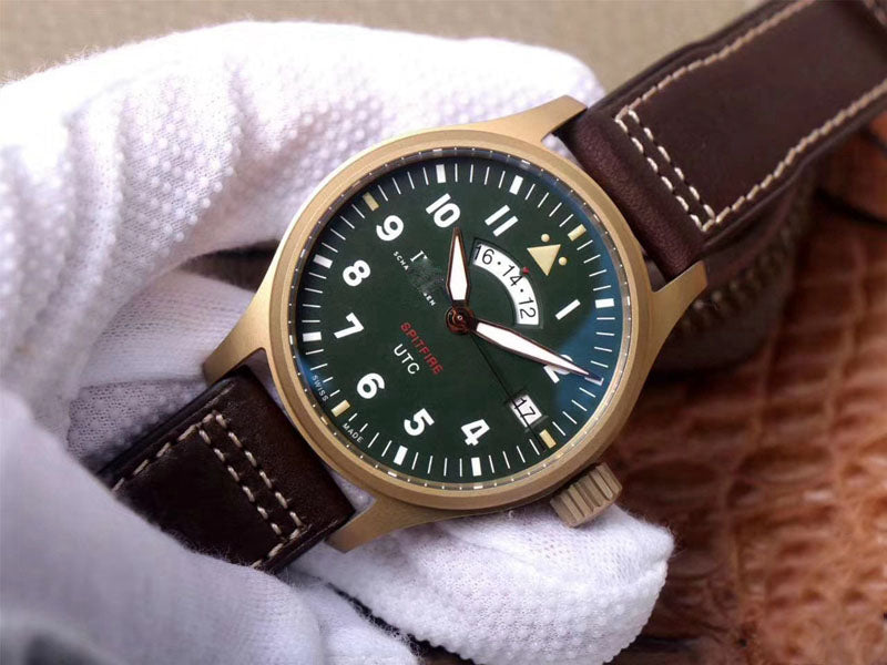 PILOT SPITFIRE UTC MJ271 IW327101 ZF FACTORY GREEN DIAL