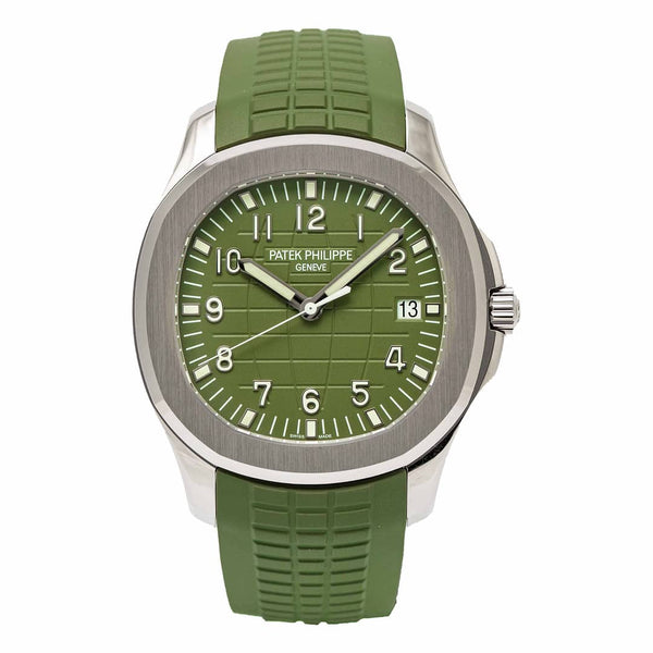 Patek Philippe “Jumbo” Aquanaut Khaki Green White Gold 42.2mm (5168G-010)