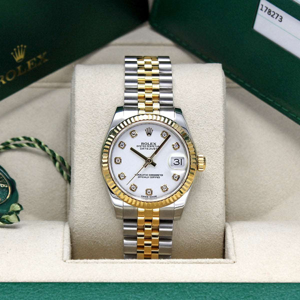 Datejust 31mm Midi 178273 (White Diamond Dial)