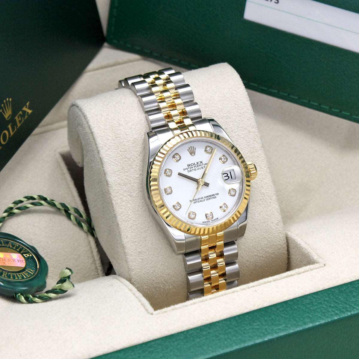 Datejust 31mm Midi 178273 (White Diamond Dial)