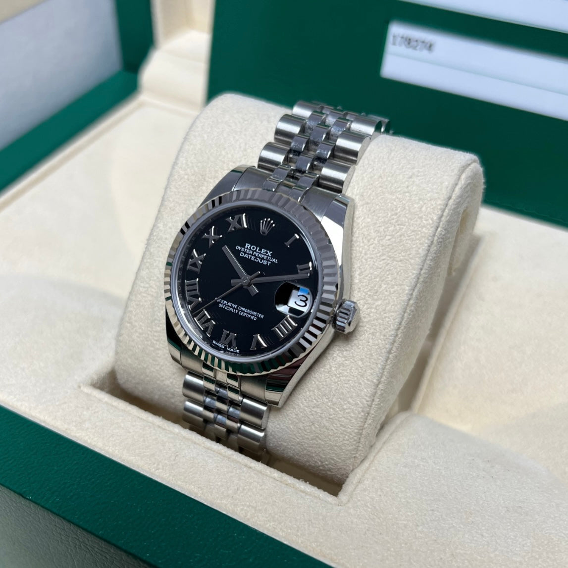 Datejust 31mm Midi 178274 (Black Roman Numeral Dial)