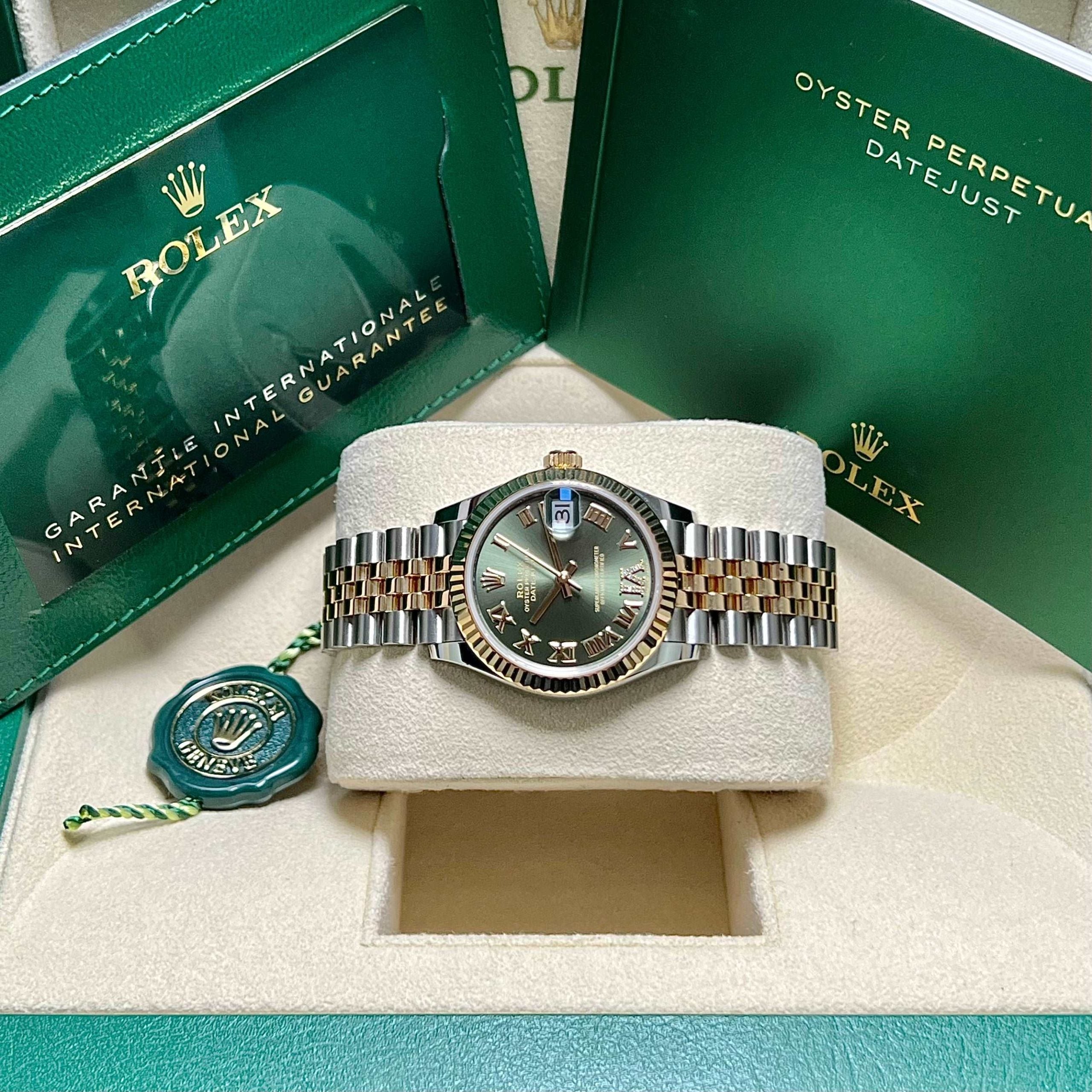 Datejust 31mm Midi 278273 (Olive Green Roman Numeral with Diamond 6)