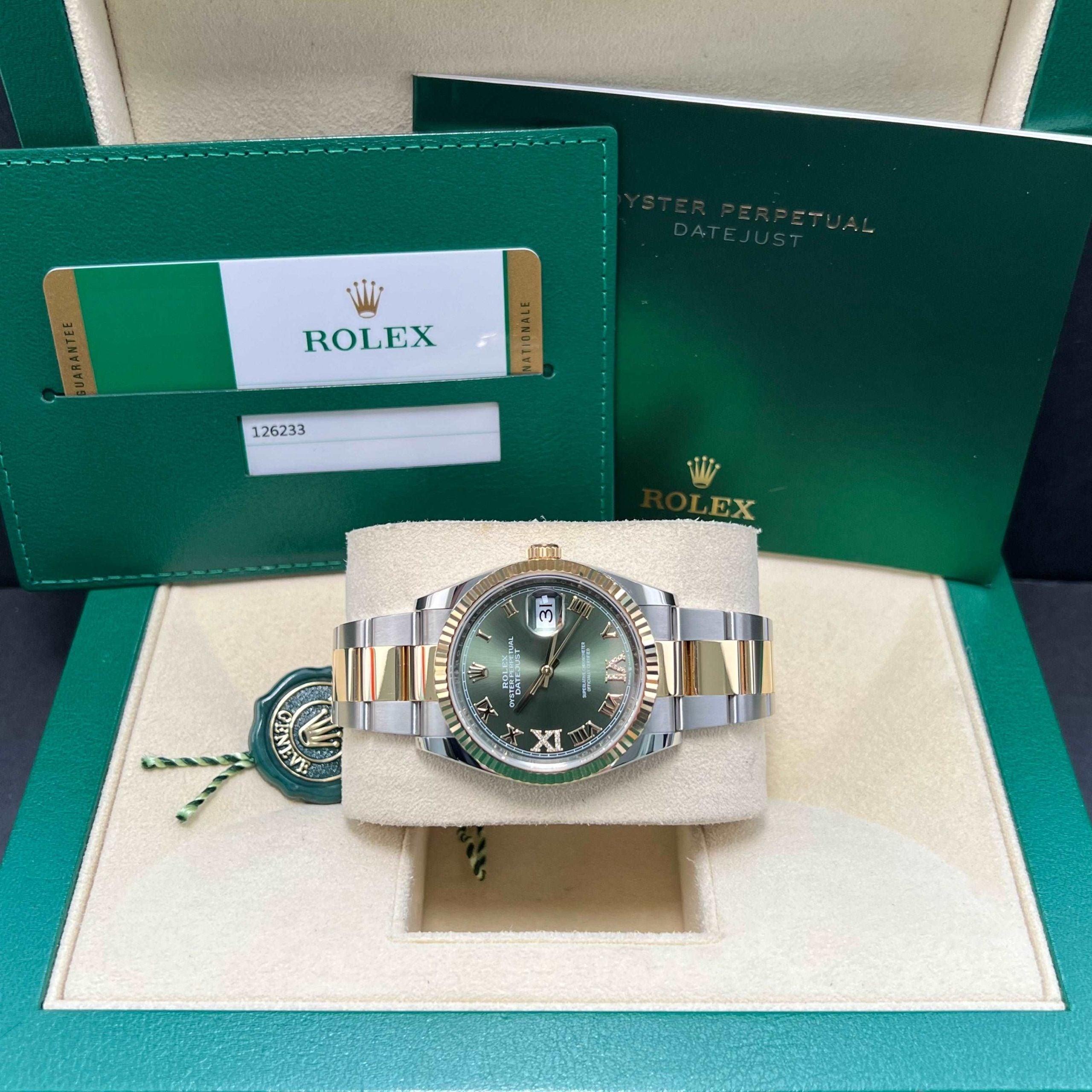 Datejust 36 126233 (Olive Green Diamond 6 & 9)