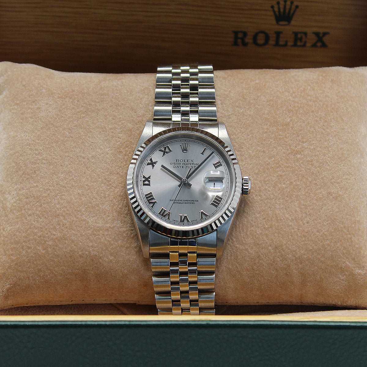 Datejust 36 16234 (Rhodium Roman Numeral)