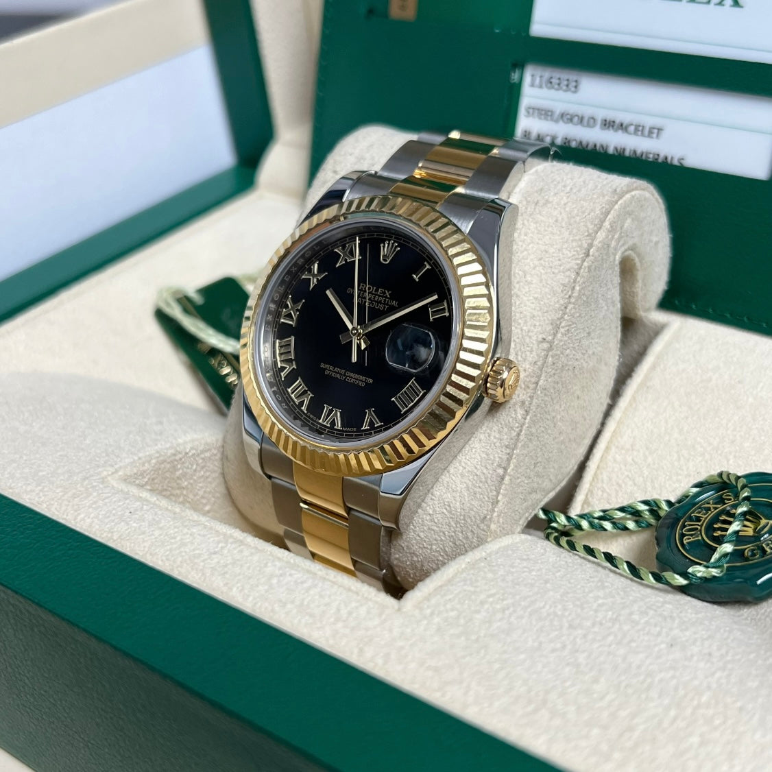 Datejust II 116333 (Black Roman Numeral Dial)