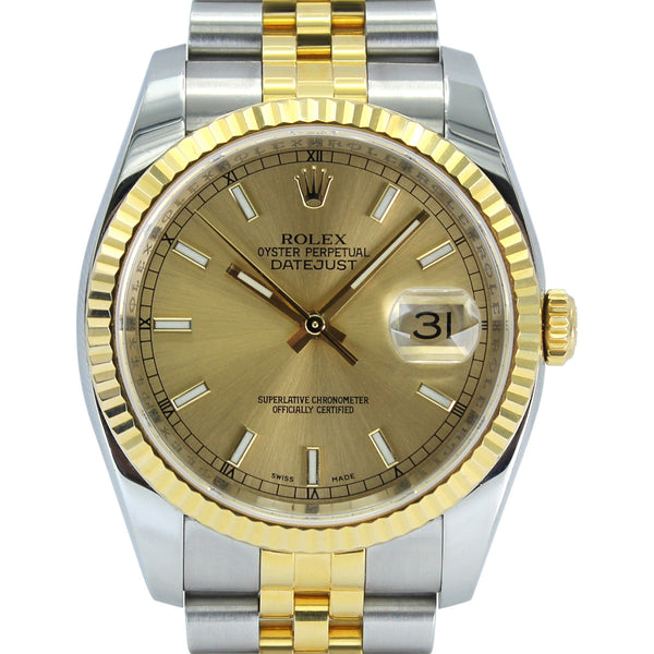 Datejust 36 116233 (Champagne Baton Dial)