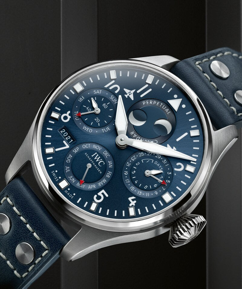 IWC BIG PILOT’S WATCH PERPETUAL CALENDAR WATCH, 46.2MM BLUE DIAL, IW503605