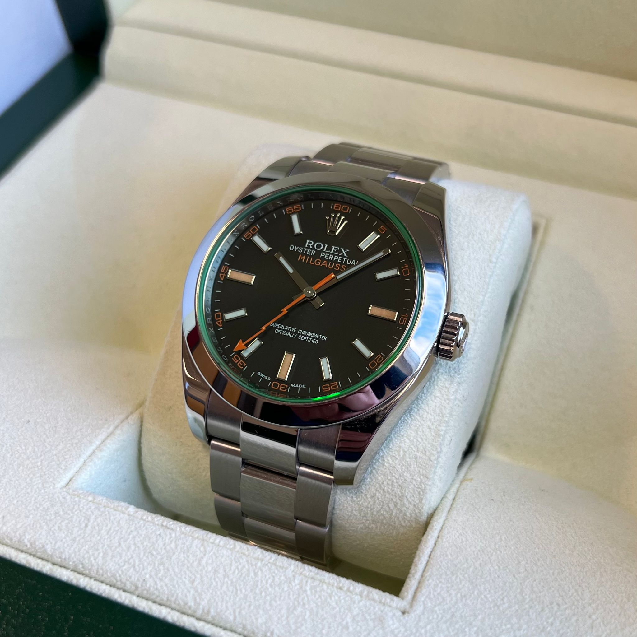 Milgauss 116400GV (Black Dial-Green Glass)