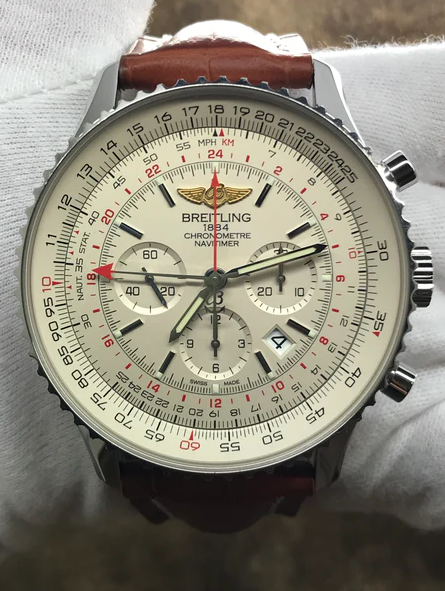 Breitling Navitimer B04 GMT Chrono 48mm AB0441 White Dial Automatic Men's Watch