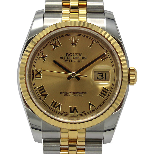 Datejust 36 116233 (Champagne Roman Numeral Dial)