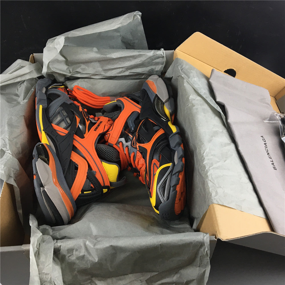 Balenciaga Orange Track.2 Open Sneakers