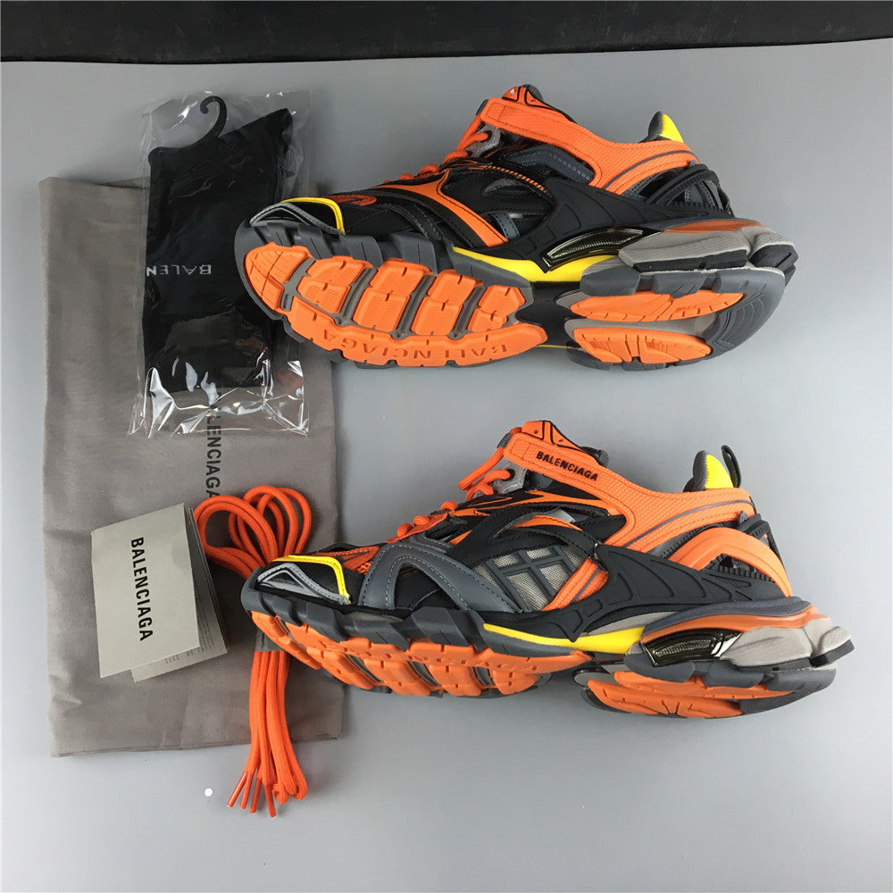 Balenciaga Orange Track.2 Open Sneakers