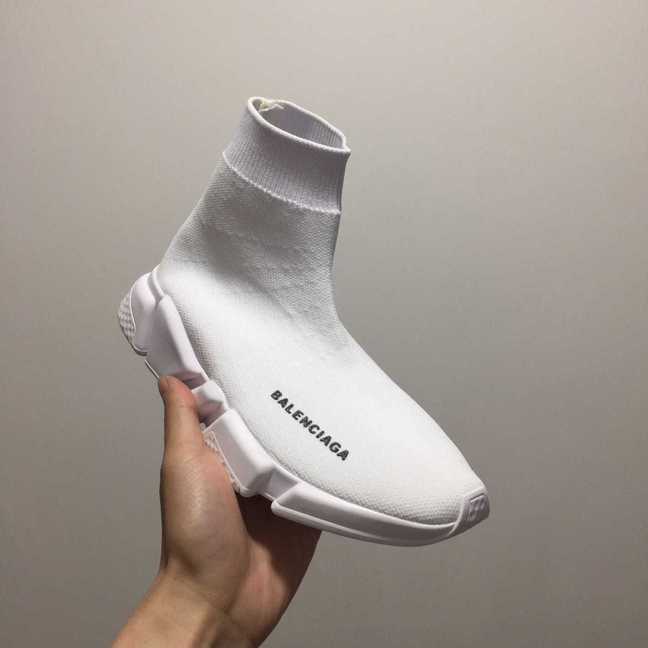 Balenciaga Speed Trainer Burgundy Sneakers white 453456