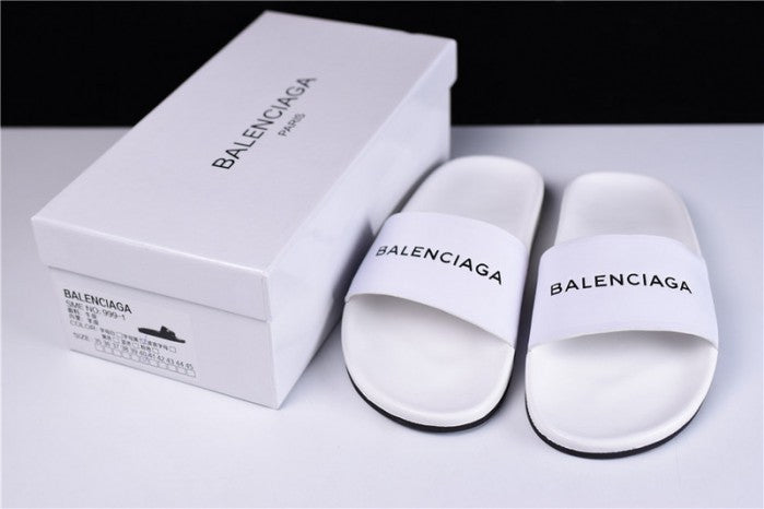 Balenciaga Logo leather slip-on sandals 72ZE-C329