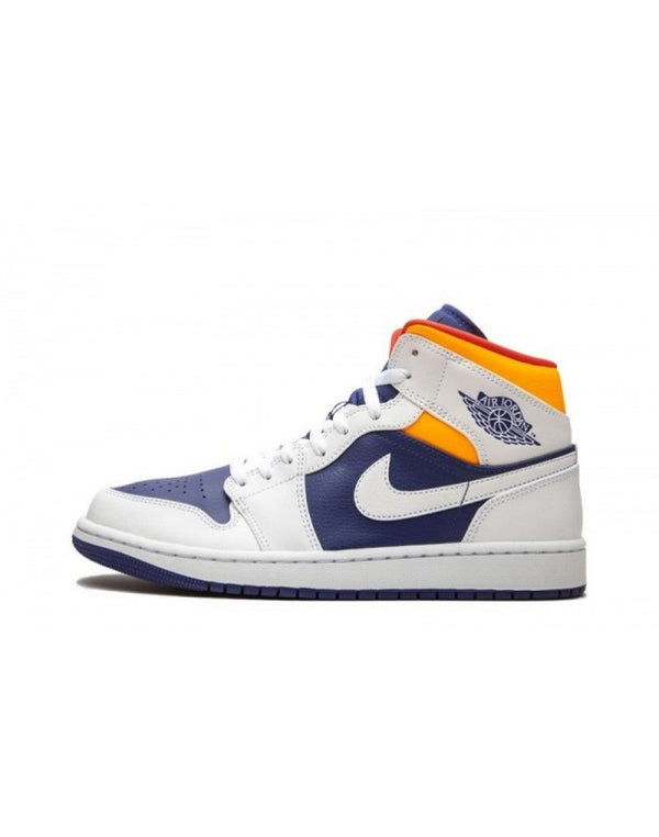 Air Jordan 1 Mid 'White Deep Royal Blue'