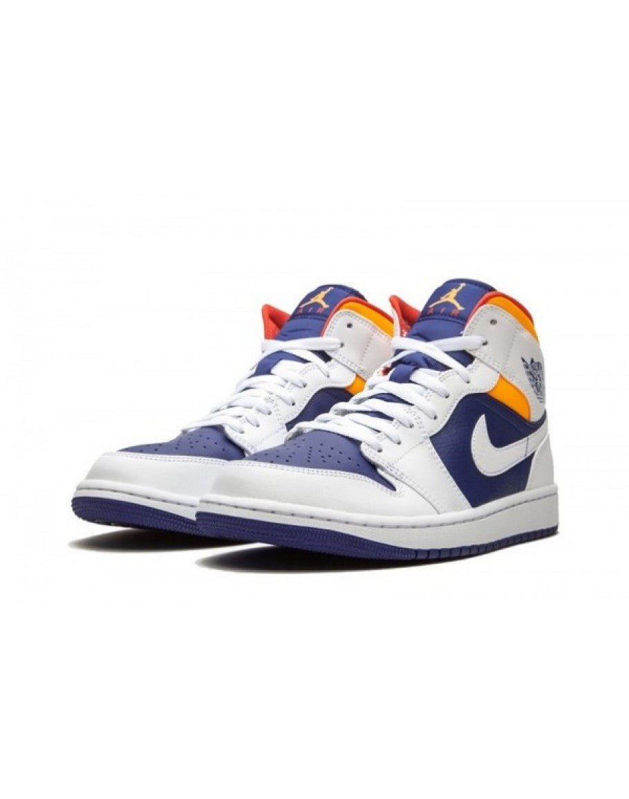 Air Jordan 1 Mid 'White Deep Royal Blue'