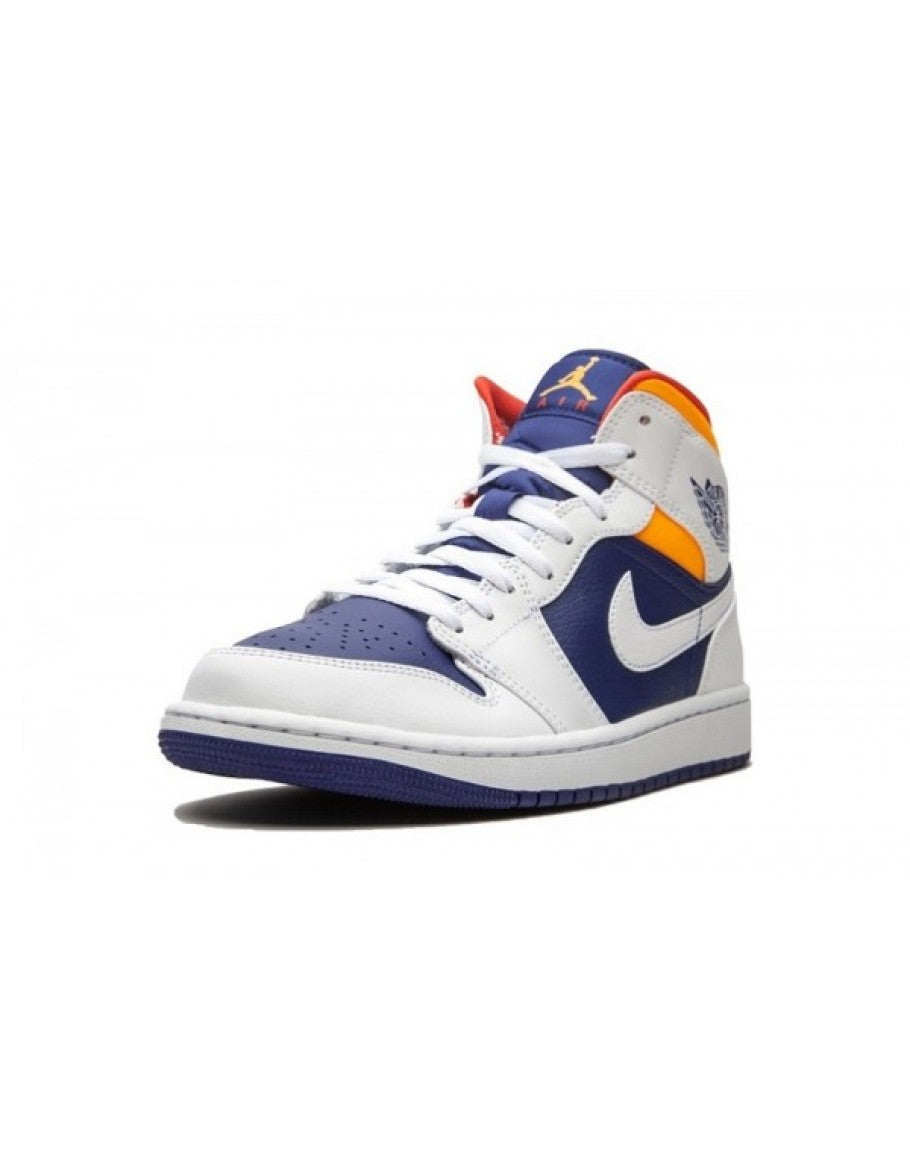 Air Jordan 1 Mid 'White Deep Royal Blue'