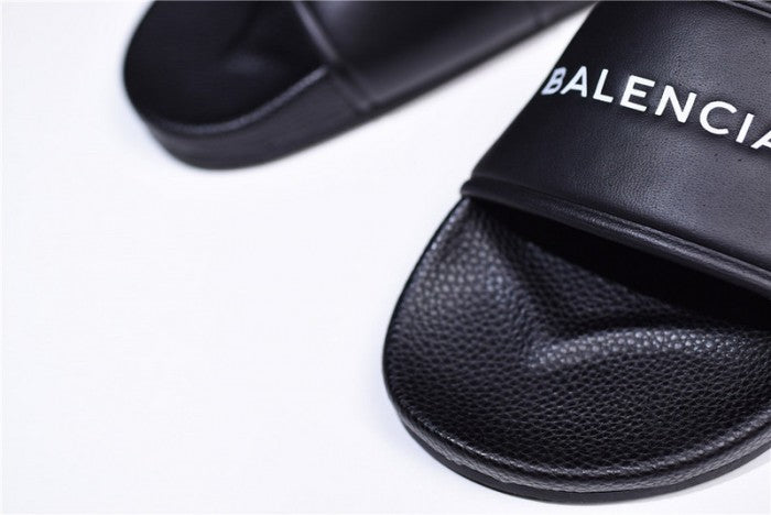 Balenciaga Logo leather slip-on sandals 181342F124005