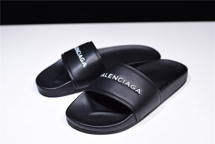 Balenciaga Logo leather slip-on sandals 181342F124005