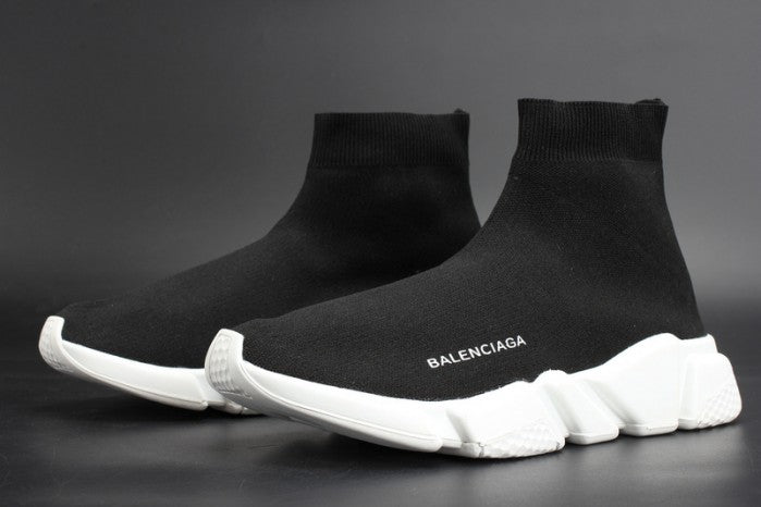 Balenciaga Stretch Mesh High Top Sneaker Black White