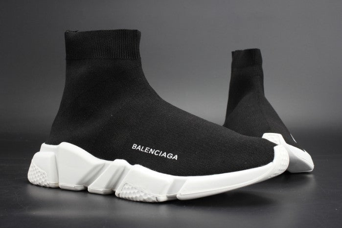 Balenciaga Stretch Mesh High Top Sneaker Black White