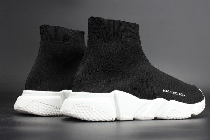 Balenciaga Stretch Mesh High Top Sneaker Black White