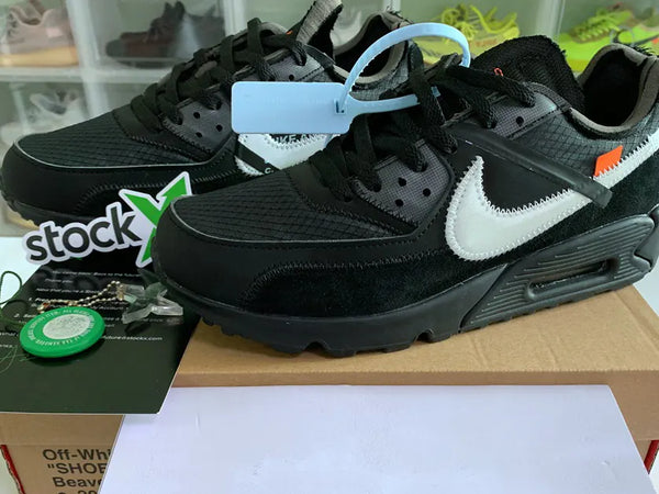 OFF-WHITE NIKE AIR MAX 90 BLACK CONE WHITE AA7293-001