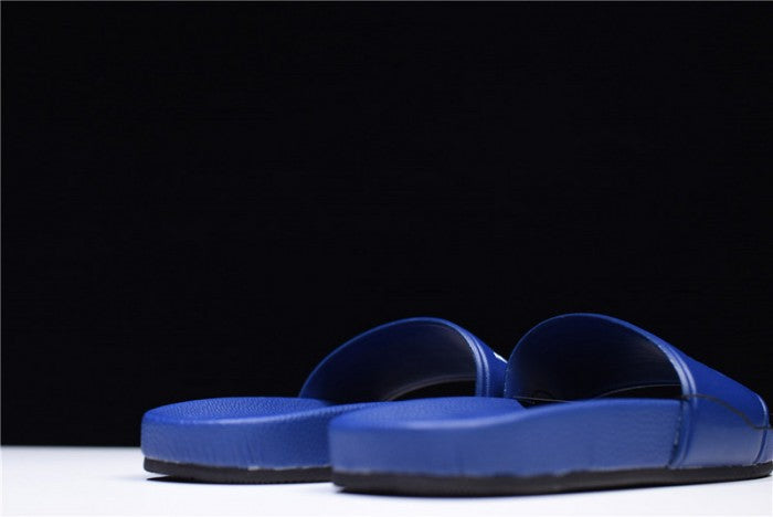 Balenciaga Logo leather slip-on sandals blue 500578 WAM00 4045