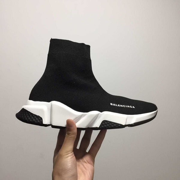 Balenciaga Speed Trainer Burgundy Sneakers Black white 454386